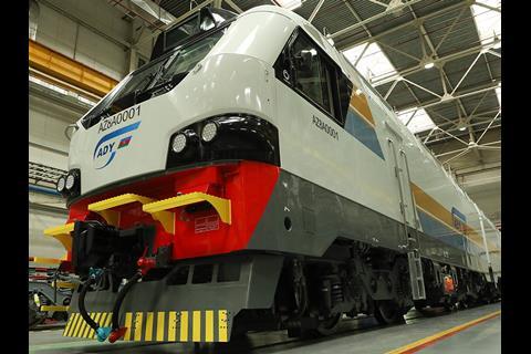 Alstom Prima T8 AZ8A electric freight locomotive for Azerbaijan Railways (Photo: ADY).